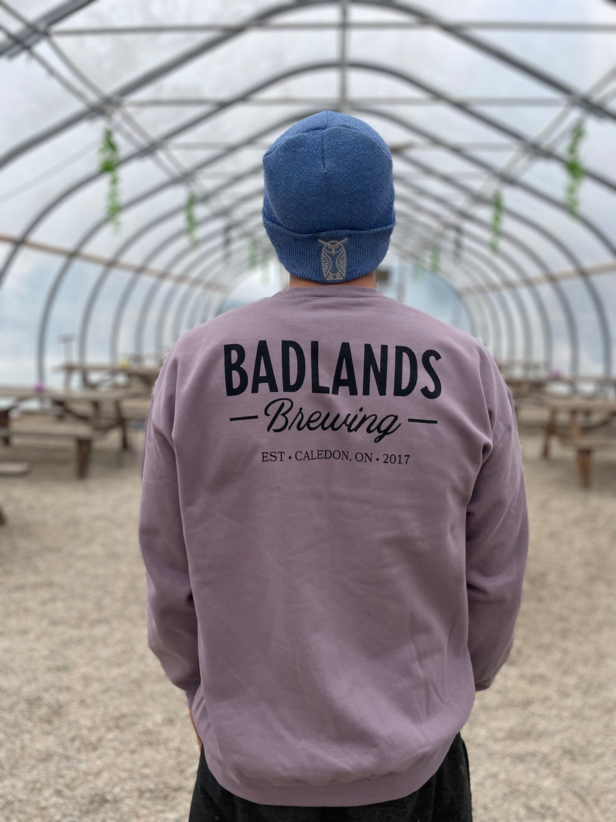 Badlands Softstyle Crew Neck Mauve – Badlands Brewing Company