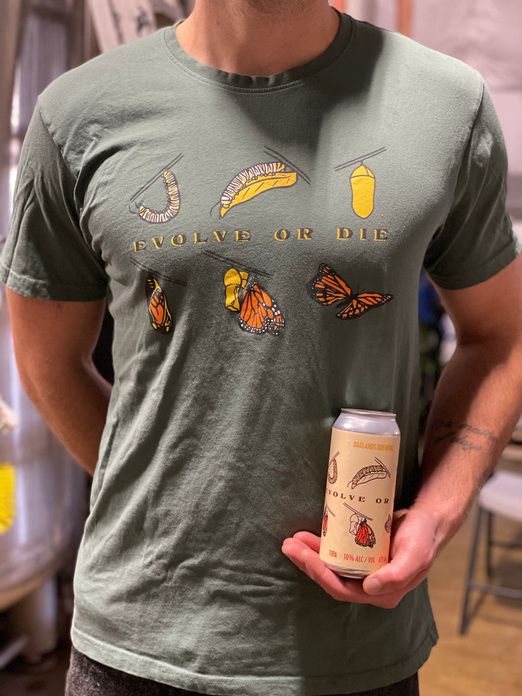 Evolve or Die Shirt Badlands Brewing Company